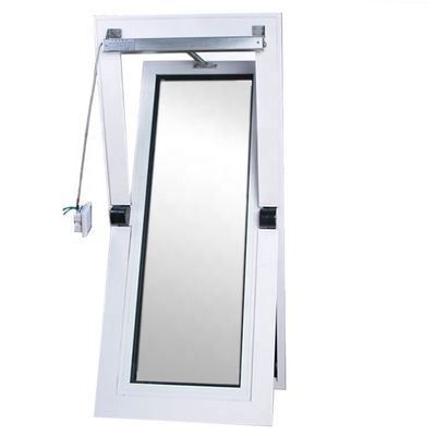 Dekorative Aluminiumlegierung Gehärtetes Glas Zentrum Drehverzweig Schaltschrank Neigungs- und Drehfenster