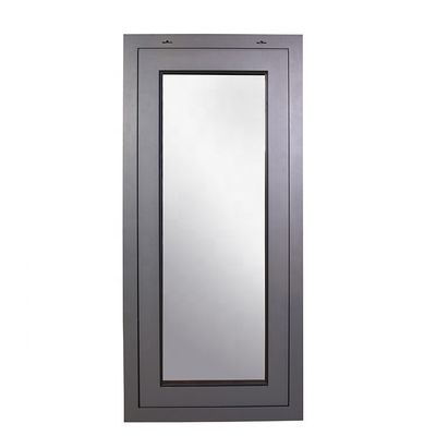 Dekorative Aluminiumlegierung Gehärtetes Glas Zentrum Drehverzweig Schaltschrank Neigungs- und Drehfenster