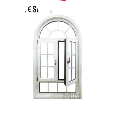 Aluminiumbedeckung Holz Radius Fenster mit Grill Design 1,4 mm und 14 mm Profil Dicke
