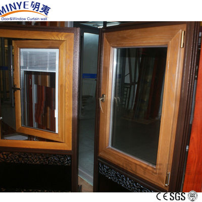 Aluminiumbedeckung Holz Radius Fenster mit Grill Design 1,4 mm und 14 mm Profil Dicke