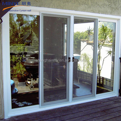 Modernes Design Außenwasserdicht UPVC PVC Französisch Gleitglas Terrassentür für Villen