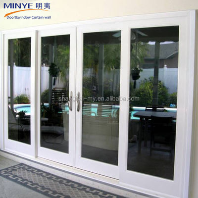 Modernes Design Außenwasserdicht UPVC PVC Französisch Gleitglas Terrassentür für Villen