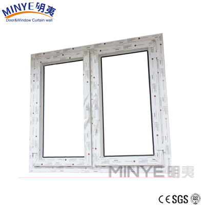 Horizontales Öffnungsmuster PVC-Fensterrahmen Design im europäischen Stil 2,5 mm Dicke