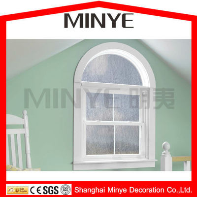 1.4mm Profildicke Bogen Top Design Badezimmer Vertikales Schiebefenster aus Aluminium OEM