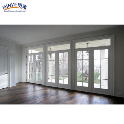 Moderne Garten-PVC- und UPVC-Doppelglas-Eingangstür in Naturholzfarbe mit Materialien