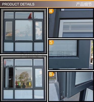 EPDM-Gummibänder Design Stil Moderne Aluminiumrahmen-Gehäuse-Fenster Bildfenster
