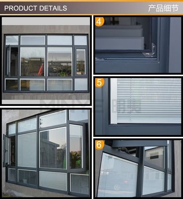 EPDM-Gummibänder Design Stil Moderne Aluminiumrahmen-Gehäuse-Fenster Bildfenster