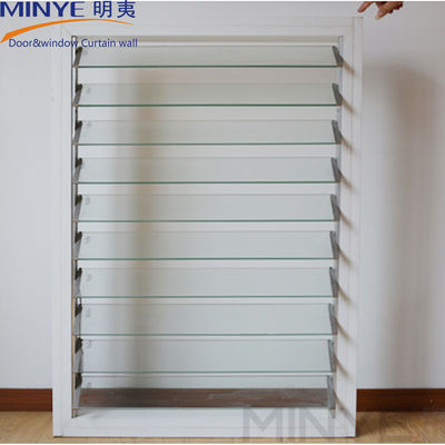 Benutzerdefiniertes Profil Farbe Louver Design Aluminium Glasläden mit Rotogear-Operator