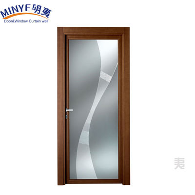 Doppelverglasete Doppelgehärtetes Glas Innentür mit PVC-Rahmen und dekorativem Design