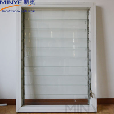 Benutzerdefiniertes Profil Farbe Louver Design Aluminium Glasläden mit Rotogear-Operator