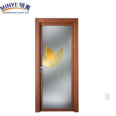 Doppelverglasete Doppelgehärtetes Glas Innentür mit PVC-Rahmen und dekorativem Design