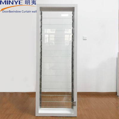 Benutzerdefiniertes Profil Farbe Louver Design Aluminium Glasläden mit Rotogear-Operator