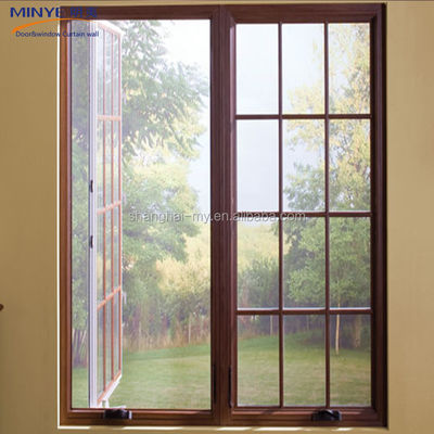 angepasste Profilfarbe Aluminiumlegierungsrahmen gekrümmte Fenster mit oberem runden Design