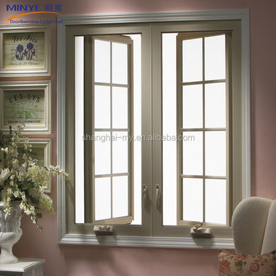 angepasste Profilfarbe Aluminiumlegierungsrahmen gekrümmte Fenster mit oberem runden Design