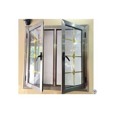 Moderner Stil Swing Offene Aluminium Doppelverglasung Fenster mit Grill Designs