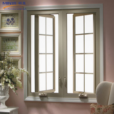 Moderner Stil Swing Offene Aluminium Doppelverglasung Fenster mit Grill Designs