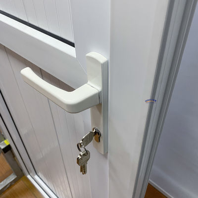 Doppelgehärtetes Glas französischer Stil UPVC vertikale Scharniertür für PVC-Gusset Tür Exporteur