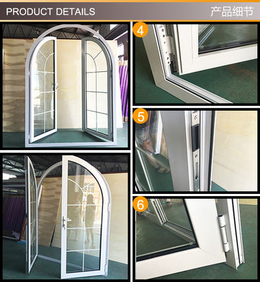 Postmoderne Design-Stil ALUMINIUM-Tür Tilt-Turn-Sicherheitsglas mit gewölbten Türen