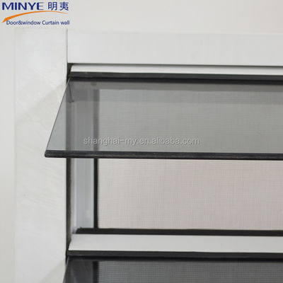 angepasste Farb-Aluminium-Glasblenden mit Fliegenschirm und Hauptmaterial Aluminium