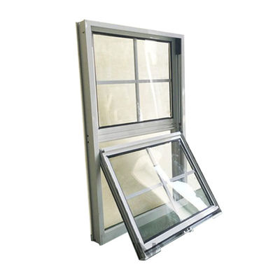 UPVC-Handvertikalschleiffenster mit gehärtetem Glas und Glasfasernetz
