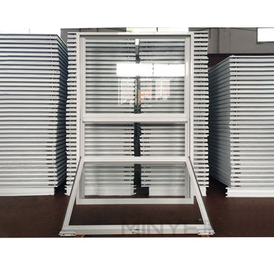 UPVC-Handvertikalschleiffenster mit gehärtetem Glas und Glasfasernetz