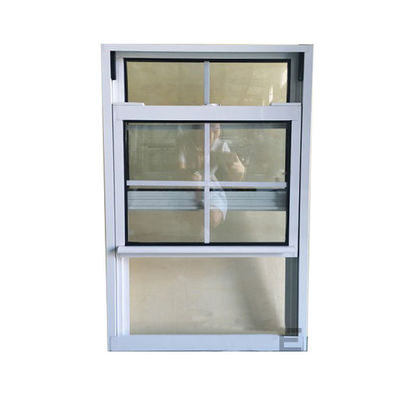 UPVC-Handvertikalschleiffenster mit gehärtetem Glas und Glasfasernetz
