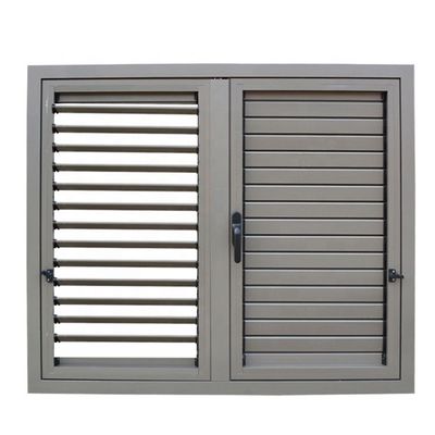 Modernes Design Aluminium Vertikal Louver Handgriff Kurbelläden Fenster Wirbelsturmsicher
