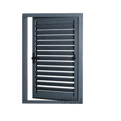 Modernes Design Aluminium Vertikal Louver Handgriff Kurbelläden Fenster Wirbelsturmsicher