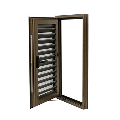 Modernes Design Aluminium Vertikal Louver Handgriff Kurbelläden Fenster Wirbelsturmsicher
