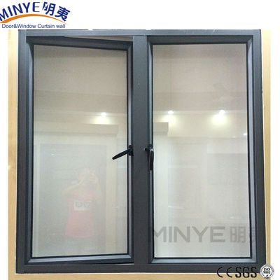 Hochwertige chinesische oder deutsche Hardware Wohnung Aluminiumrahmen Seitengehinge Fenster