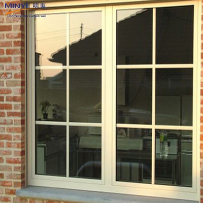 Hochwertige chinesische oder deutsche Hardware Wohnung Aluminiumrahmen Seitengehinge Fenster