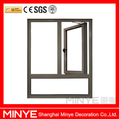 Hochwertige chinesische oder deutsche Hardware Wohnung Aluminiumrahmen Seitengehinge Fenster