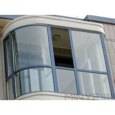 Aluminium Balkon Eckfenster mit horizontaler Öffnung und gehärtetem Glasrahmen