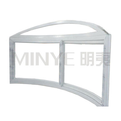 Aluminium Balkon Eckfenster mit horizontaler Öffnung und gehärtetem Glasrahmen