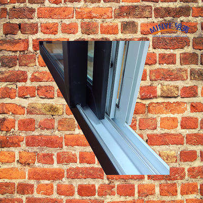 Moderne Louver UPVC-Schiebefenster mit Low-E-Glas-Doppelfarbe und deutscher Hardware