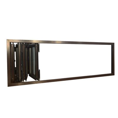 6063 T-5 Thermal Break Aluminiumrahmen Doppelverglasetes Akkordeonfenster für die Aufführung