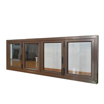 6063 T-5 Thermal Break Aluminiumrahmen Doppelverglasetes Akkordeonfenster für die Aufführung