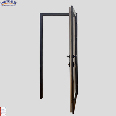 Doppelgehärtetes Glas, winddicht, UPVC-vertikal gehängte Tür für langlebige PVC-Gusset-Tür