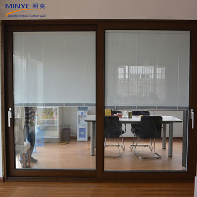 Customized Größe Aluminium Schiebetür und Fenster mit eingebauten Jalousien im französischen Stil