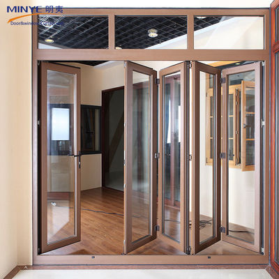 Hotels Modern Design Aluminium Schrank Akkordeon Glas Bi-Fold-Türen mit Klappscharnieren