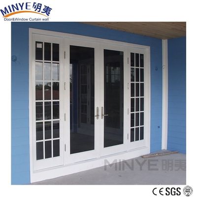 Villa Innenraum PVC Vordertüren 2,5 mm Dicke Modernes Design Glasfaser Bildschirmnetz