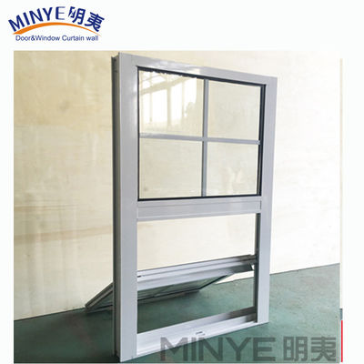Einfach gehängtes Aluminiumfenster mit 5mm 9A 5mm Glasspezifikation und 1,4mm Profildicke