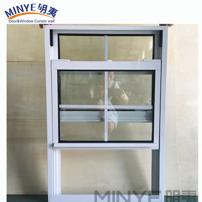 Einfach gehängtes Aluminiumfenster mit 5mm 9A 5mm Glasspezifikation und 1,4mm Profildicke