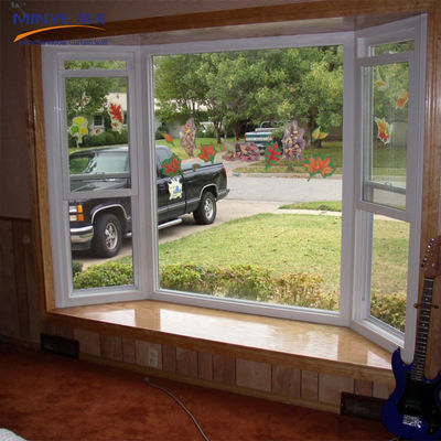Doppelgehärtetes Sicherheitsglas Aluminium Schiebefenster Grill Design mit Pulverbeschichtung