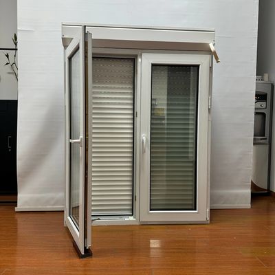 Faltfläche PVC-Fenster mit Glasfasernetz und Rollblenden