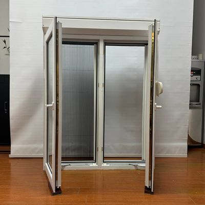 Faltfläche PVC-Fenster mit Glasfasernetz und Rollblenden