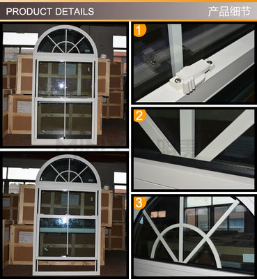 angepasste Farben Aluminiumbogen Dekoration Fenster mit horizontalen Öffnungsmuster