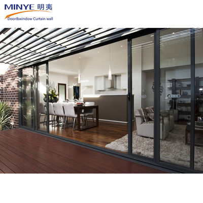 Fertiggestellte Oberfläche und Fertiggestellter Design Stil Moderne Aluminium Große Glasschiebetür