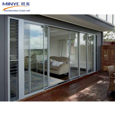 Fertiggestellte Oberfläche und Fertiggestellter Design Stil Moderne Aluminium Große Glasschiebetür