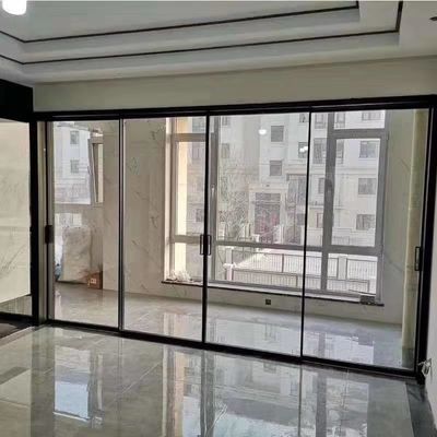 2.0 mm Profildicke Moderne Aluminiumglas Schiebefenster und Türen für den Innenraum